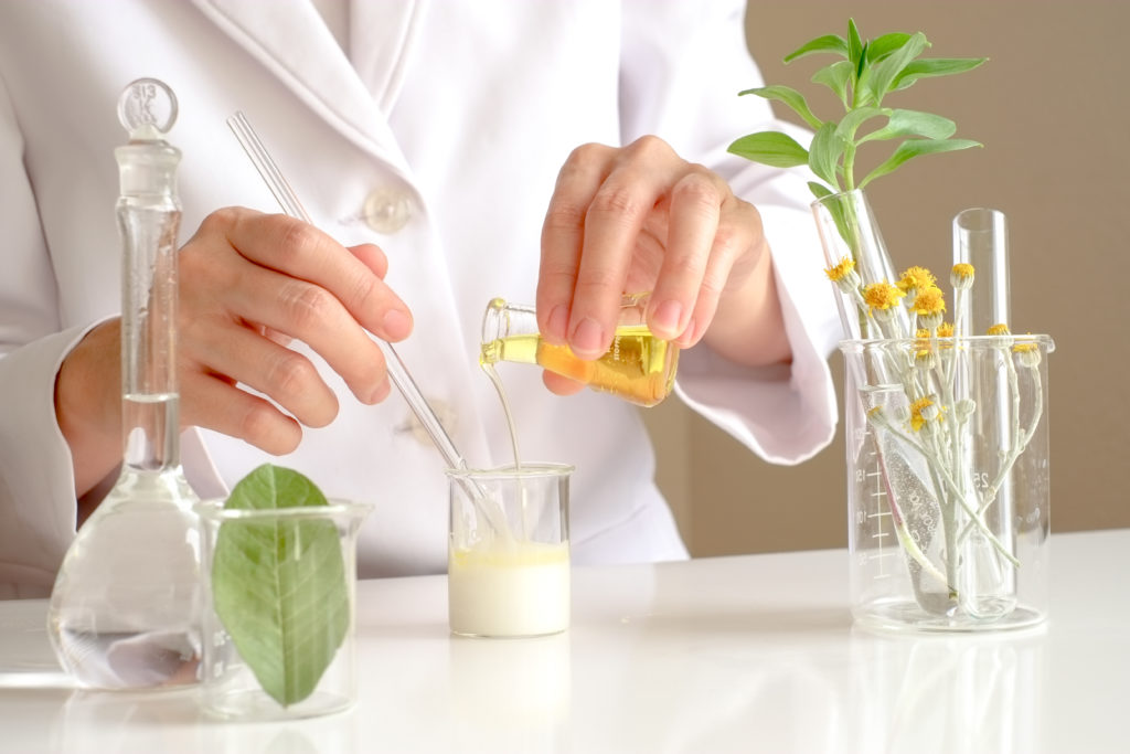 Mixing oils and cream based products for a hair care product.